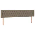 Tête de lit à LED Taupe 203x16x78/88 cm Tissu