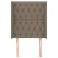 Tête de lit avec oreilles Taupe 83x16x118/128 cm Tissu