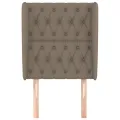 Tête de lit avec oreilles Taupe 83x23x118/128 cm Tissu