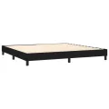 cadre de lit et matelas et LED Noir 200x200 cm Tissu