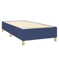 cadre de lit avec matelas Bleu 90x190 cm Tissu
