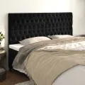 Têtes de lit 4 pcs Noir 90x7x78/88 cm Velours