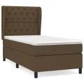 cadre de lit avec matelas Marron foncé 80x200 cm