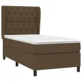cadre de lit avec matelas Marron foncé 80x200 cm