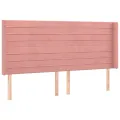 cadre de lit matelas et LED Rose 160x200 cm Velours