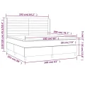 cadre de lit matelas et LED Rose 160x200 cm Velours