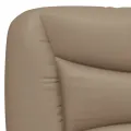 Cadre de lit avec lumières LED cappuccino 90x200 cm similicuir