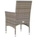 Chaises de jardin avec coussins lot de 2 gris résine tressée