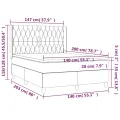 cadre de lit matelas et LED Gris foncé 140x200 cm