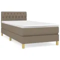 cadre de lit avec matelas Taupe 90x200 cm Tissu