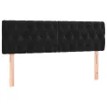 cadre de lit avec matelas Noir 140x190 cm Velours