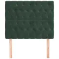 Têtes de lit 2 pcs Vert foncé 90x7x78/88 cm Velours