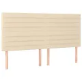 Têtes de lit 4 pcs Crème 80x5x78/88 cm Tissu
