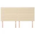 Têtes de lit 4 pcs Crème 80x5x78/88 cm Tissu