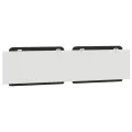 Coussin de tête de lit noir et blanc 200 cm similicuir