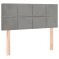 cadre de lit avec matelas LED gris clair 120x190 cm