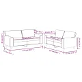 Ensemble de canapés 2 pcs rouge bordeaux similicuir