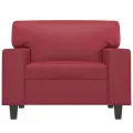 Fauteuil Rouge bordeaux 60 cm Similicuir