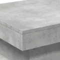 Table basse avec lumières LED gris béton 50x50x40 cm