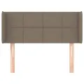 Tête de lit avec oreilles Taupe 103x16x78/88 cm Tissu