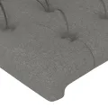 Tête de lit avec oreilles Gris foncé 103x16x78/88 cm Tissu