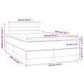 cadre de lit et matelas Vert foncé 120x200cm Velours