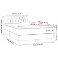 cadre de lit avec matelas Noir 120x200 cm Tissu