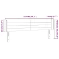 Tête de lit à LED Crème 163x16x78/88 cm Tissu