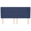 Tête de lit avec oreilles Bleu 203x23x118/128 cm Tissu