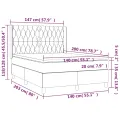 cadre de lit matelas et LED Noir 140x200 cm Velours