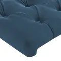 Cadre de lit avec tête de lit Bleu foncé 140x190 cm Velours