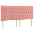 Têtes de lit 4 pcs Rose 90x7x78/88 cm Velours