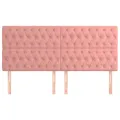 Têtes de lit 4 pcs Rose 90x7x78/88 cm Velours