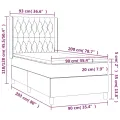 cadre de lit matelas et LED Rose 90x200 cm Velours