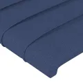 Cadre de lit avec tête de lit Bleu 160x200 cm Tissu