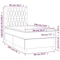 cadre de lit avec matelas Vert foncé 90x190 cm