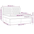 cadre de lit et matelas Vert foncé 180x200cm Velours