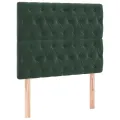 cadre de lit avec matelas Vert foncé 90x190 cm