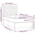 cadre de lit avec matelas Vert foncé 90x190 cm