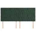 Têtes de lit 4 pcs Vert foncé 90x7x78/88 cm Velours