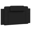 Lit avec matelas noir 100x200 cm similicuir