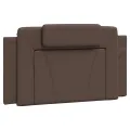 Lit avec matelas marron 100x200 cm similicuir