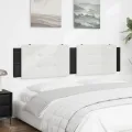 Coussin de tête de lit noir et blanc 200 cm similicuir
