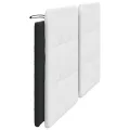 Coussin de tête de lit noir et blanc 200 cm similicuir