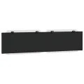 Coussin de tête de lit noir et blanc 200 cm similicuir