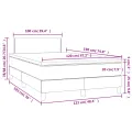 cadre de lit avec matelas LED vert foncé 120x190 cm