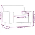 Fauteuil Cappuccino 60 cm Similicuir