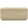 Table basse avec lumières LED chêne sonoma 90x50x40 cm