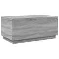 Table basse avec lumières LED gris sonoma 90x50x40 cm