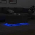 Table basse avec lumières LED gris sonoma 90x50x40 cm